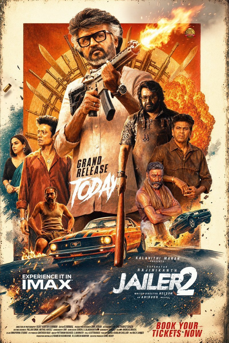 AlexxAgent08's tweet photo. Staring nundhi ending varaku oka scene kuda normal ga anipinchadu nelson peak direction Bakkodu top notch bgm kottadu all camoes perfectga pettaru and last Rajinikanth peak looks and peak screen presence and mass looks
Last one word about movie is
THALAIVAA SAMBHAVAM ❤️‍🔥
#jailer2 https://t.co/0ay6LDOknI