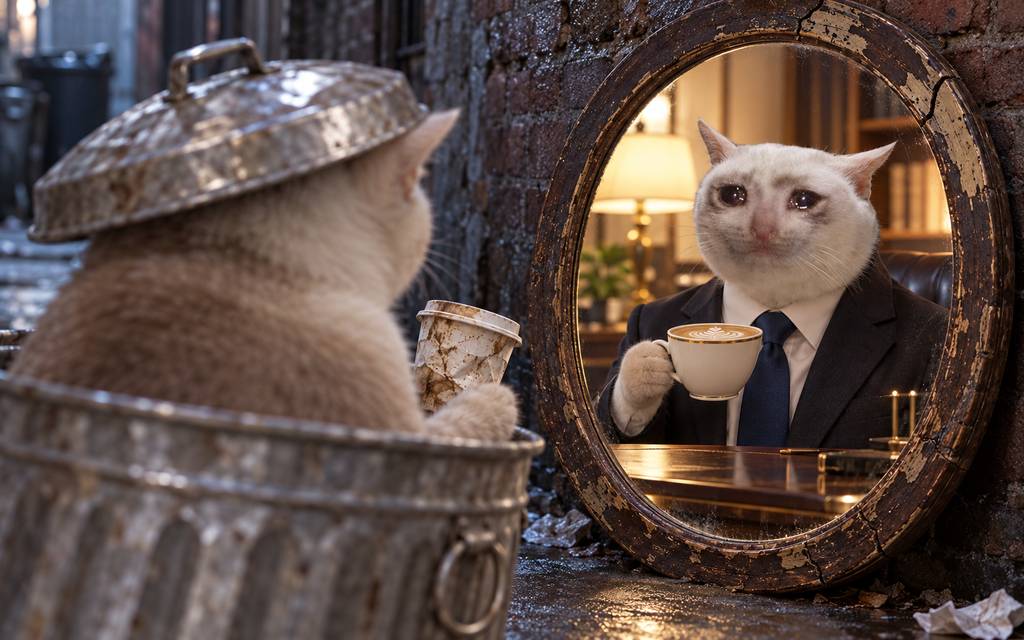 TrashCat_Hood's tweet photo. same cat. different season. https://t.co/PfJa5XTN43