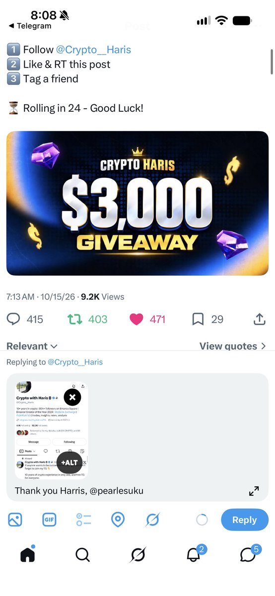 dprincecoder's tweet photo. @Crypto__Haris Thank you Harris, @pearlesuku 

0x3d9803388d8381339303acdac6c9b1acecfd2d5b https://t.co/01T63rNyTV