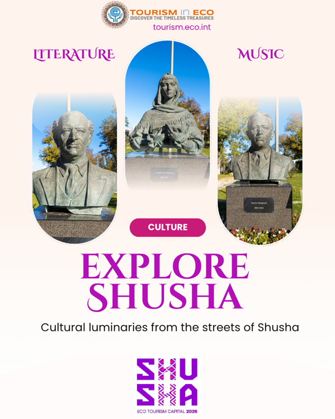 eco_secretariat's tweet photo. Home of Natavan, Hajibeyli, Bulbul &amp; Mugham legends. Explore @Shusha_City #ECOTourismCapital2026, a city where #literature and melodies echo. @ExperienceAZE @AzerbaijanSTA https://t.co/LdAZ605xsY