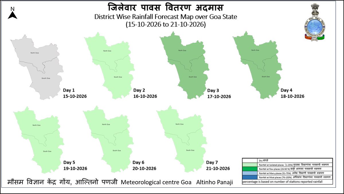 GoaImd's tweet photo. Weather Forecasts &amp; Weather Warnings issued by IMD GOA on 15.10.2026 https://t.co/odzEehXgkE