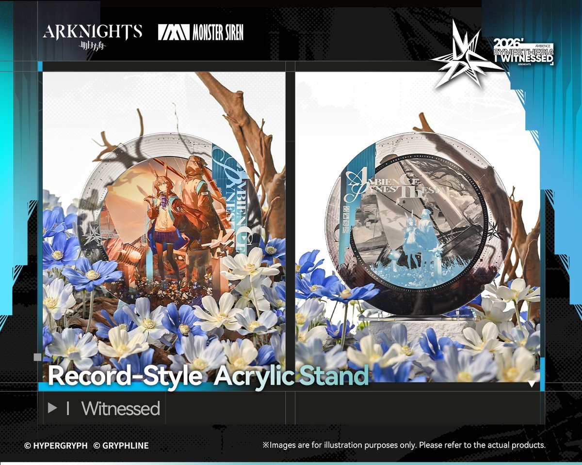 GLStore_EN's tweet photo. #Arknights Merch Showcase

"Ambience Synesthesia2026 - I Witnessed" Series Merch Pre-order Is Live!

Check the link below for more info!
Pre-Order link: https://t.co/Wnl6IlmKgI https://t.co/US9xjtxiGT