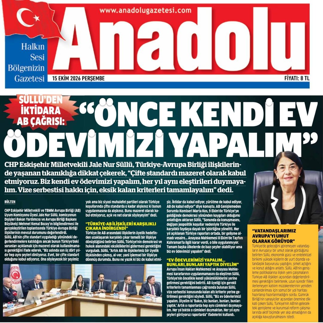 jalenursullu's tweet photo. 📰TÜRKİYE-AVRUPA BİRLİĞİ İLİŞKİLERİ: "YILLARDIR AYNI CÜMLELERİ DUYMAKTAN BIKTIK"

#AvrupaBirliği #VizeSerbestisi #GümrükBirliği https://t.co/w3V1o12tKG
