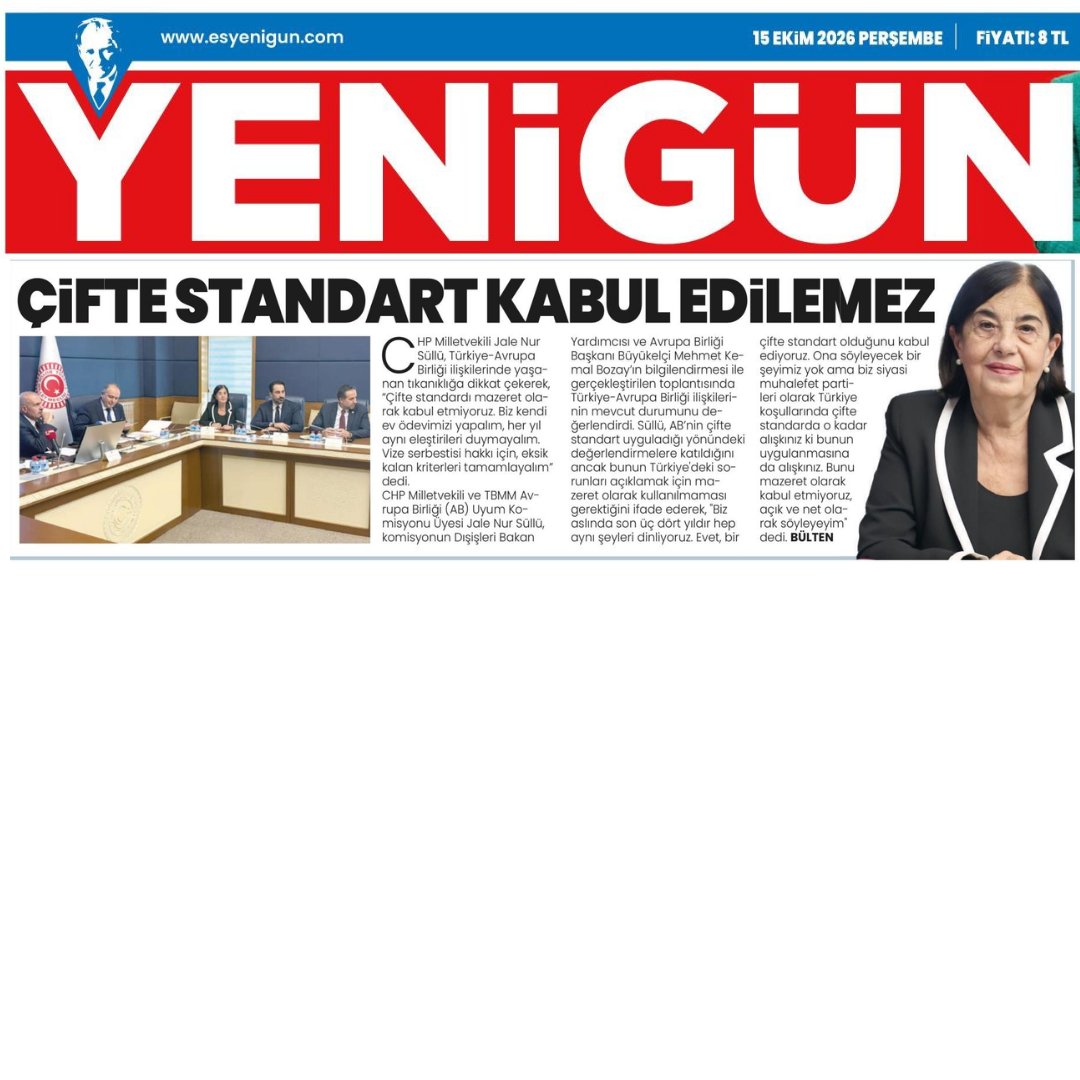 jalenursullu's tweet photo. 📰TÜRKİYE-AVRUPA BİRLİĞİ İLİŞKİLERİ: "YILLARDIR AYNI CÜMLELERİ DUYMAKTAN BIKTIK"

#AvrupaBirliği #VizeSerbestisi #GümrükBirliği https://t.co/w3V1o12tKG