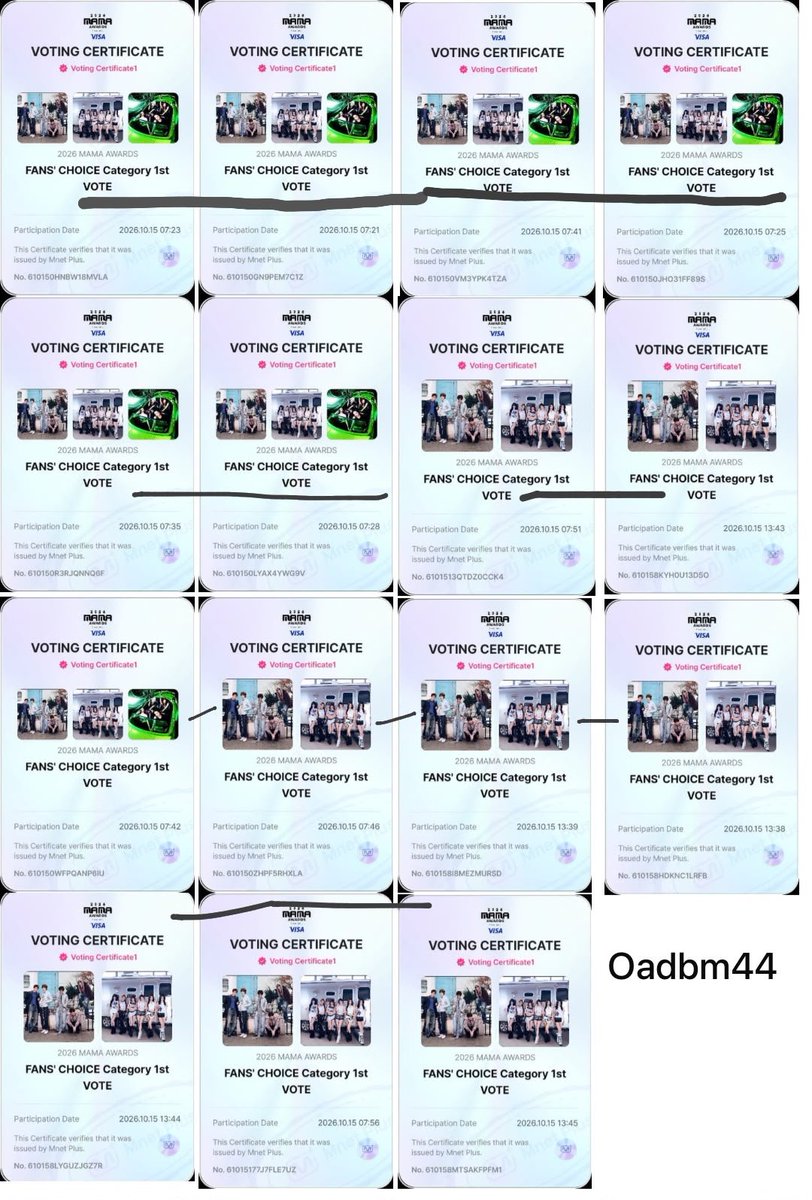 Oadbm44's tweet photo. congratulations on the Giveaway win for 1ST #BABYMONSTER, 2ST #AESPA
MAMA AWARDS 2026 FAN'S CHOICE ROUND 1ST , FANS CHOICE FEMALE
1ST 15🎟️.
2ST 7🎟️

AESPA gets 7🎟️ because there's not enough proof 🙏

Thank you for participation everyone❤️

#WTS
20-28🎟️= Rp17.000 / 1$

#CORTIS https://t.co/2hqwaoL395