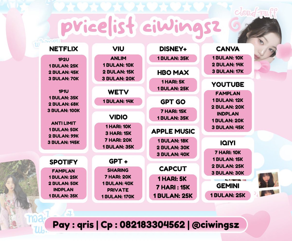 vexaqug's tweet photo. ★ WTS WTB JUAL BELI NEED APLIKASI APP PREMIUM MURAH GARANSI TRUSTED HARIAN DAN BULANAN ★

☎️ : https://t.co/BgohaI7c4S
testi : https://t.co/dP07ZoQ7Yl https://t.co/227NtrNG0B