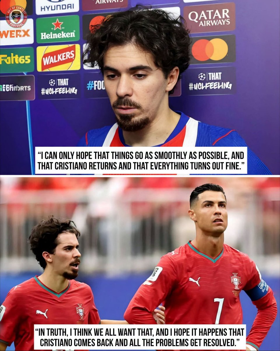 Ms_united_'s tweet photo. VITINHA 🇵🇹 ON CRISTIANO RONALDO:

"I can only hope that things go as smoothly as possible, and that Cristiano returns and that everything turns out fine.

In truth, I think we all want that, and I hope it happens, that Cristiano comes back and all the problems get resolved." 🇵🇹🐐 https://t.co/7SWvjj7CD0