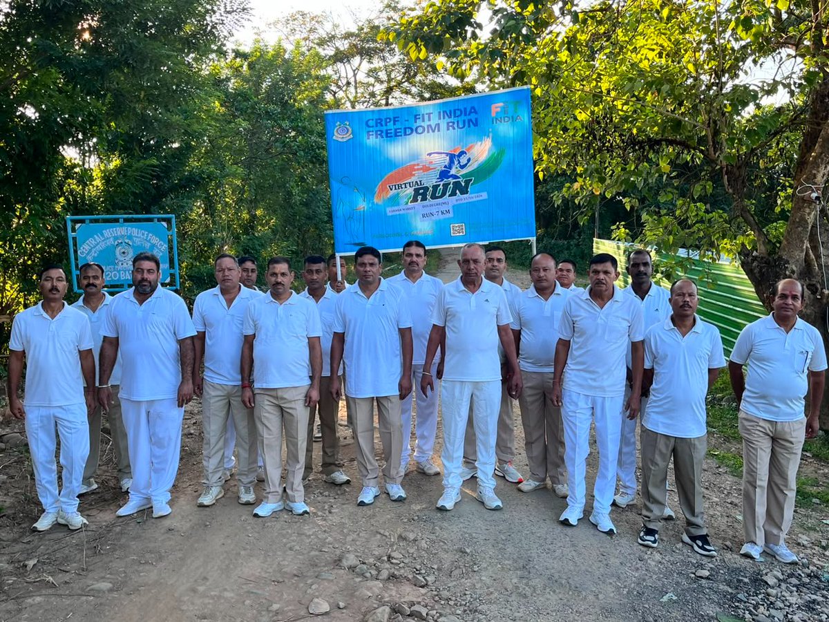 120Crpf's tweet photo. Fit India Freedom Run 7.0 -2026. #B/120Bn CRPF #crpfindia Doldagre, West Garo Hills, Tura  conducted Fitindia freedom run &amp; walk today. Personnel of the Coy and Officer enthusiastically participated in the event as a mark of, 'Fitness Ki Dose, Aadha Ghanta Roz' https://t.co/Rmi2HQCnh5