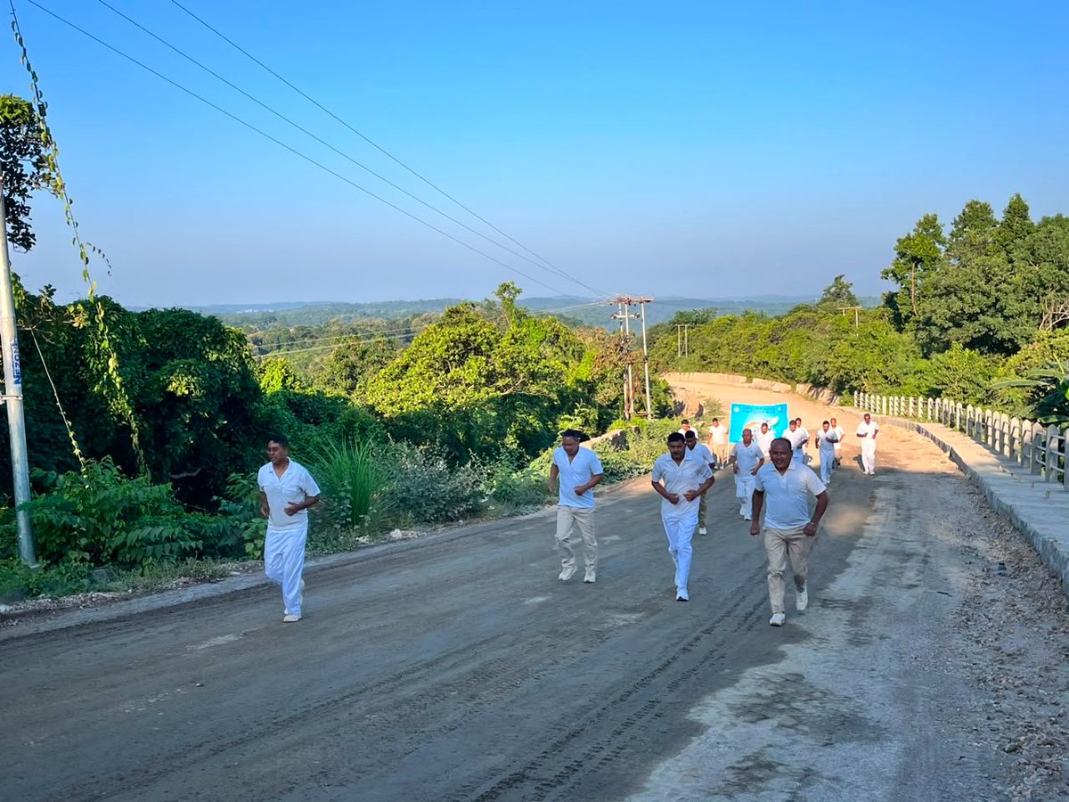 120Crpf's tweet photo. Fit India Freedom Run 7.0 -2026. #B/120Bn CRPF #crpfindia Doldagre, West Garo Hills, Tura  conducted Fitindia freedom run &amp; walk today. Personnel of the Coy and Officer enthusiastically participated in the event as a mark of, 'Fitness Ki Dose, Aadha Ghanta Roz' https://t.co/Rmi2HQCnh5