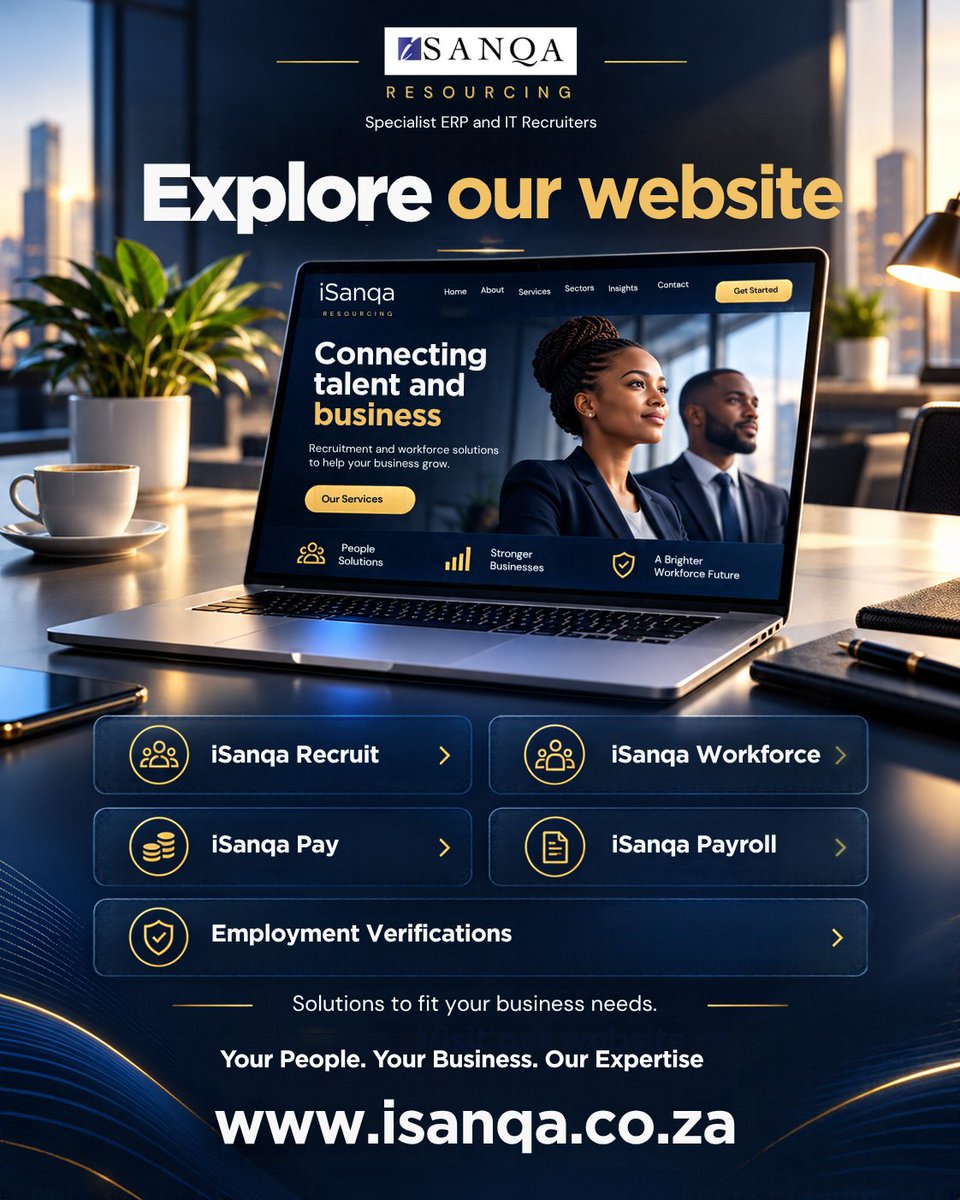 iSanqaJobs's tweet photo. Explore solutions that fit your budget and business needs.
🌐 Visit https://t.co/lhn1nnVznq
💬 Tell us what your business needs next.
Let’s find the right solution.
#iSanqa #SouthAfricanBusiness #Recruitment #WorkforceSolutions #Payroll https://t.co/2UAKsiwWJh