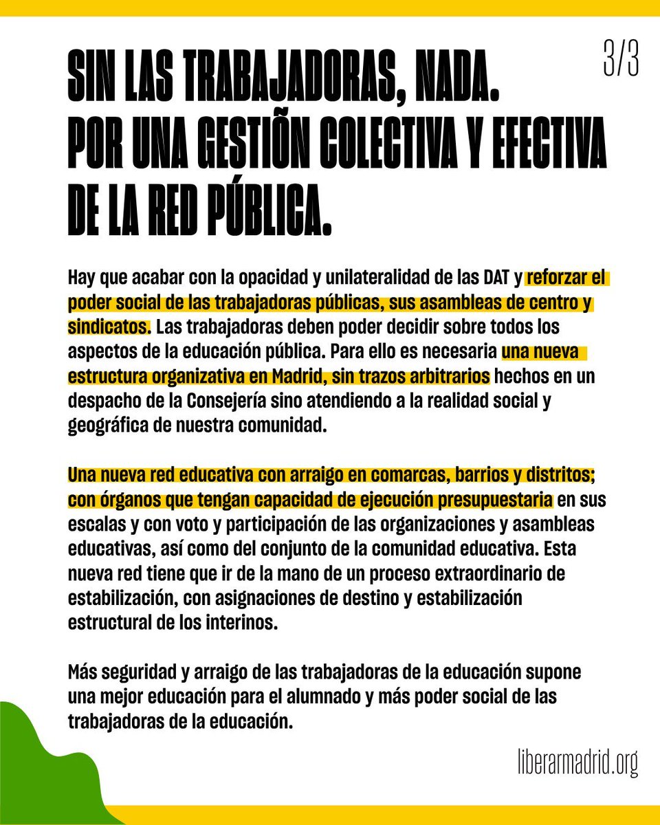 LiberarMadrid's tweet photo. 🪑Mucha fuerza a todas las trabajadoras de la educación pública que han vaciado las aulas y llenado las calles en la primera jornada de una potente huelga indefinida. 

Tenemos que liberar la educación pública madrileña de quienes la estrangulan. 

📝Aquí algunas propuestas 👇 https://t.co/4nR4vPGKPm