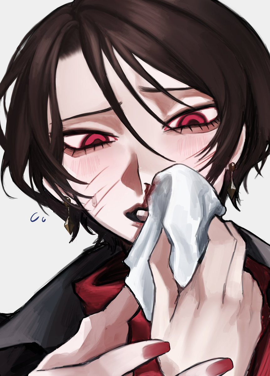 __zu_uzb's tweet photo. ⚠️夢、流血表現

「…主のハンカチ、汚れちゃうから｣ https://t.co/bOUNtnC4nt