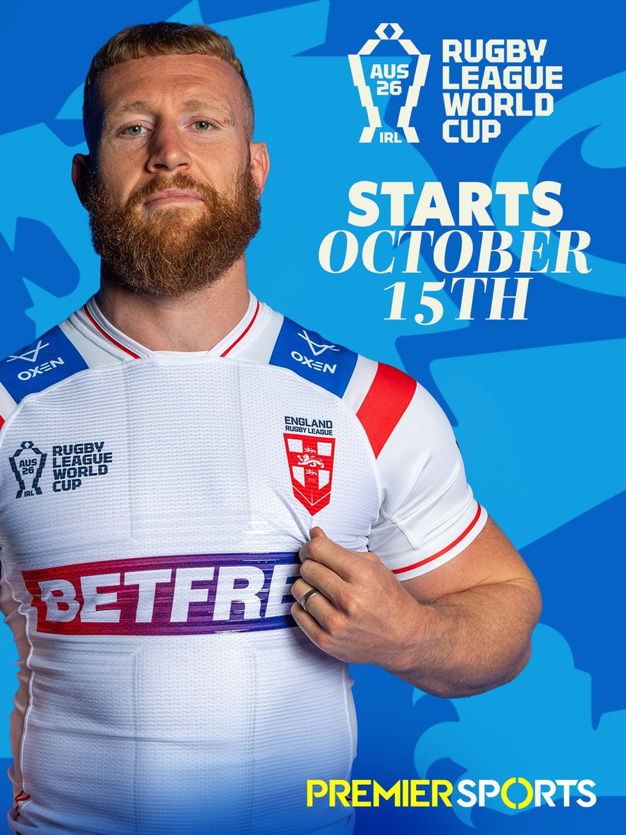 England_RL's tweet photo. The @rugbyleaguewcup gets underway today 😍  Watch every game live with a @PremSportsTV subscription 📺   #EnglandRL 🏴󠁧󠁢󠁥󠁮󠁧󠁿 https://t.co/jykik2U44d