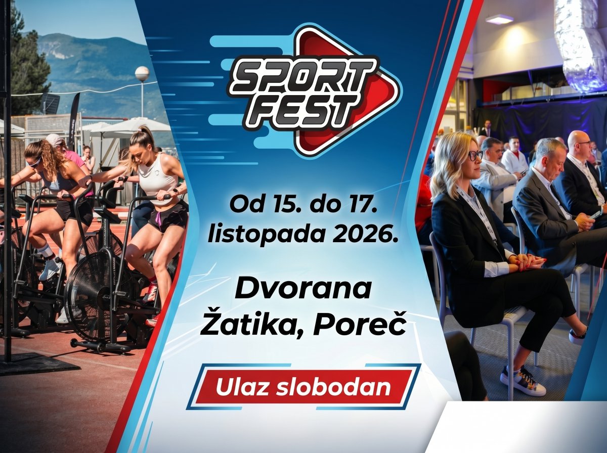nayavecom's tweet photo. 🏆 Sport Fest Poreč počinje danas! Do subote u Dvorani Žatika čekaju vas konferencija, B2B sportske igre, Health Lab, Dječji dan i Hybrid Race s ~400 natjecatelja. Ulaz besplatan! 💪
https://t.co/TXtU5sXG4c
#Poreč #Istra #SportFest https://t.co/GaPf0t3wtv
