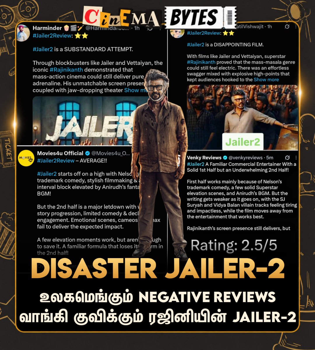 JD_Reloaded's tweet photo. Final Verdict - Disaster ✅
#Jailer2Disaster https://t.co/HTP8J6uBVd