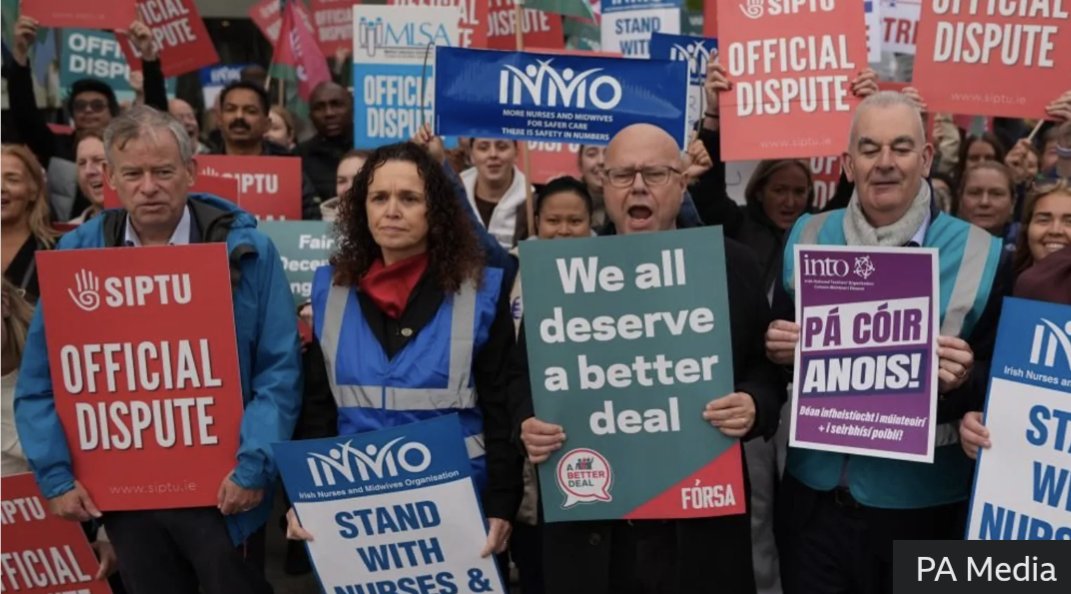noshiteplease's tweet photo. #PublicServiceProtests
Nice of these Union leaders to come out and support their members
They earn eye watering sums of money Annually.
All on well over €100k PA, Most Over €150k PA, One closer to €200k PA , curiously many Salaries not disclosed. https://t.co/g6WE1ynuG4