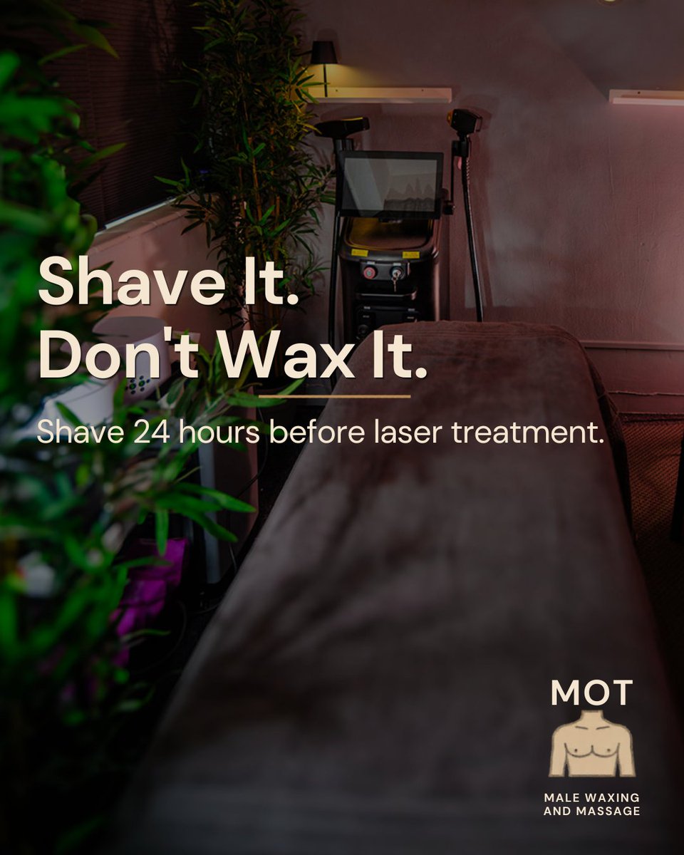 motwaxmassage's tweet photo. Waxing before laser? That's one time not to.
Check the full laser preparation guidance at https://t.co/xAhlJ0iwIo
#MaleLaserHairRemoval #LaserHairRemoval #LaserPreparation #MensLaserHairRemoval #GreenwichLondon https://t.co/5AqO6v3G7P