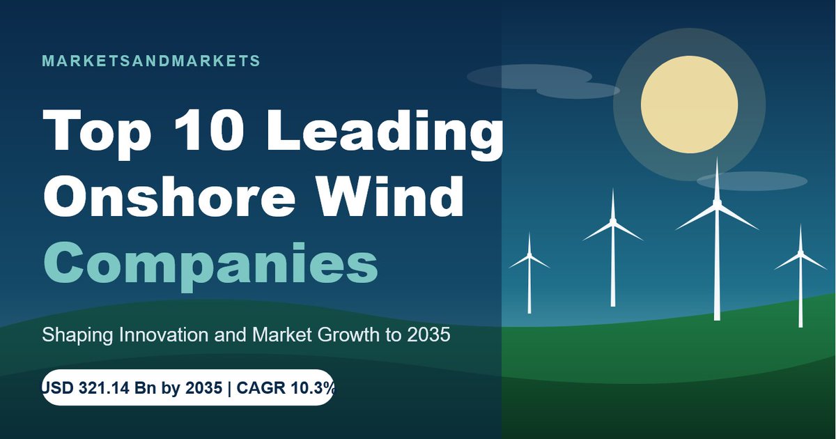 davidarnav's tweet photo. 10 Leading #OnshoreWindCompanies Shaping Innovation and Market Growth to 2035
https://t.co/r8LSKw1RlS
#onshorewind #wind #turbine #windenergy https://t.co/LNcmVmmUm9