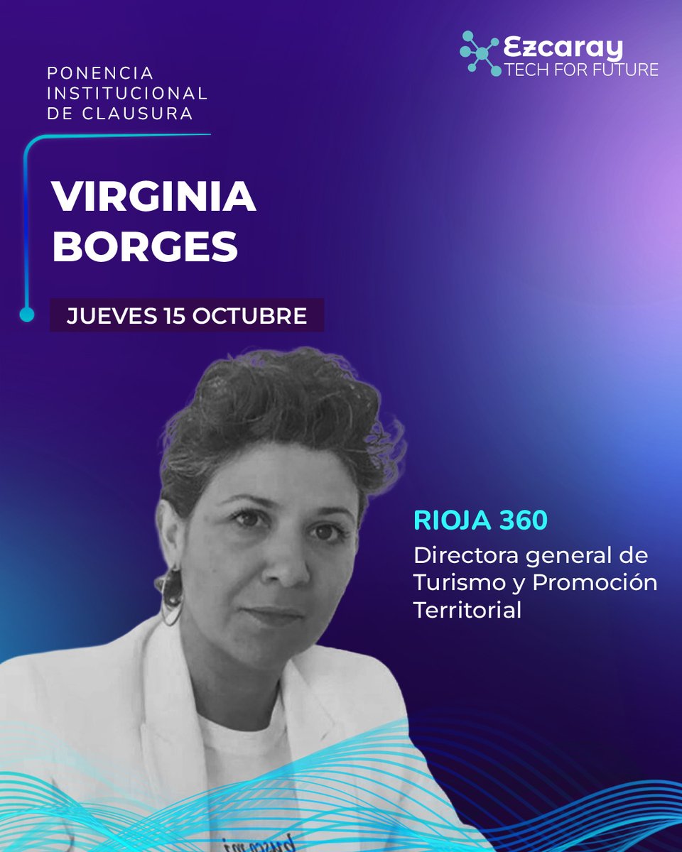 ezcaraytff's tweet photo. 🎙️ Virginia Borges, de la Dirección General de Turismo y Promoción Territorial del Gobierno de la Rioja @lariojaorg, interviene en el cierre institucional de esta primera jornada.

#EzcarayTechForFuture #EzcarayTechForFuture2026 https://t.co/WFP9i4QifD