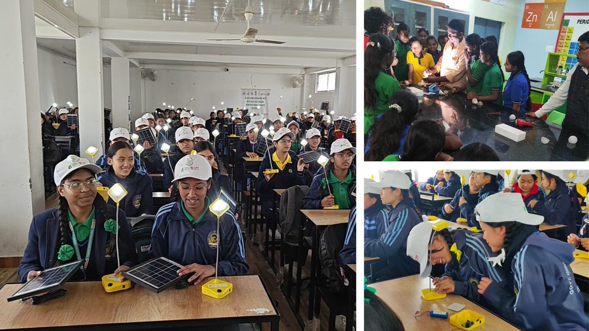 Ecoclubs_MoEFCC's tweet photo. Small actions, massive impact! #Ecoclub taking #MissionLiFE from classrooms to communities through #EnvironmentEducationProgramme #MoEFCC

✅ Solar Ambassadors trained
✅ LED repair workshops 
✅ #SaveEnergy drives

Nurturing energy-conscious citizens for a low-carbon future! https://t.co/83Kf5kTcux