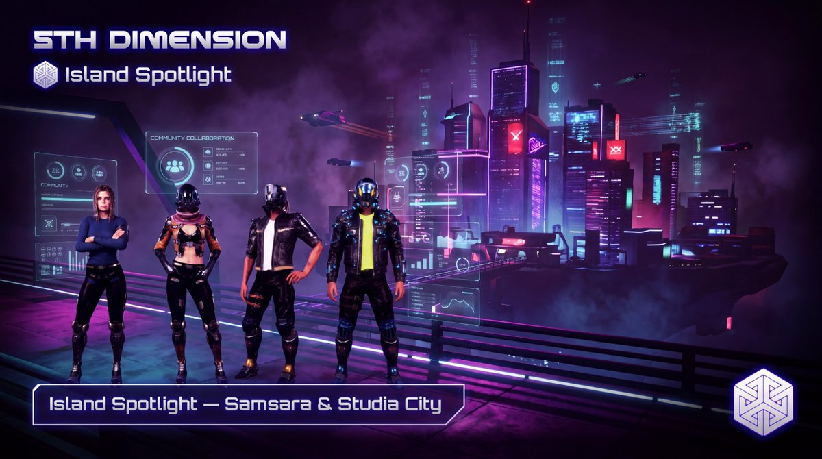 RealityJamTech's tweet photo. Where the two factions call a truce: Studia City, capital of Samsara, is the trade hub of #5thDimension; the only place public faction advocacy is banned to keep the peace. 

Sign up now for alpha access - https://t.co/syiCRYh2xD https://t.co/PNkB1eHAdc