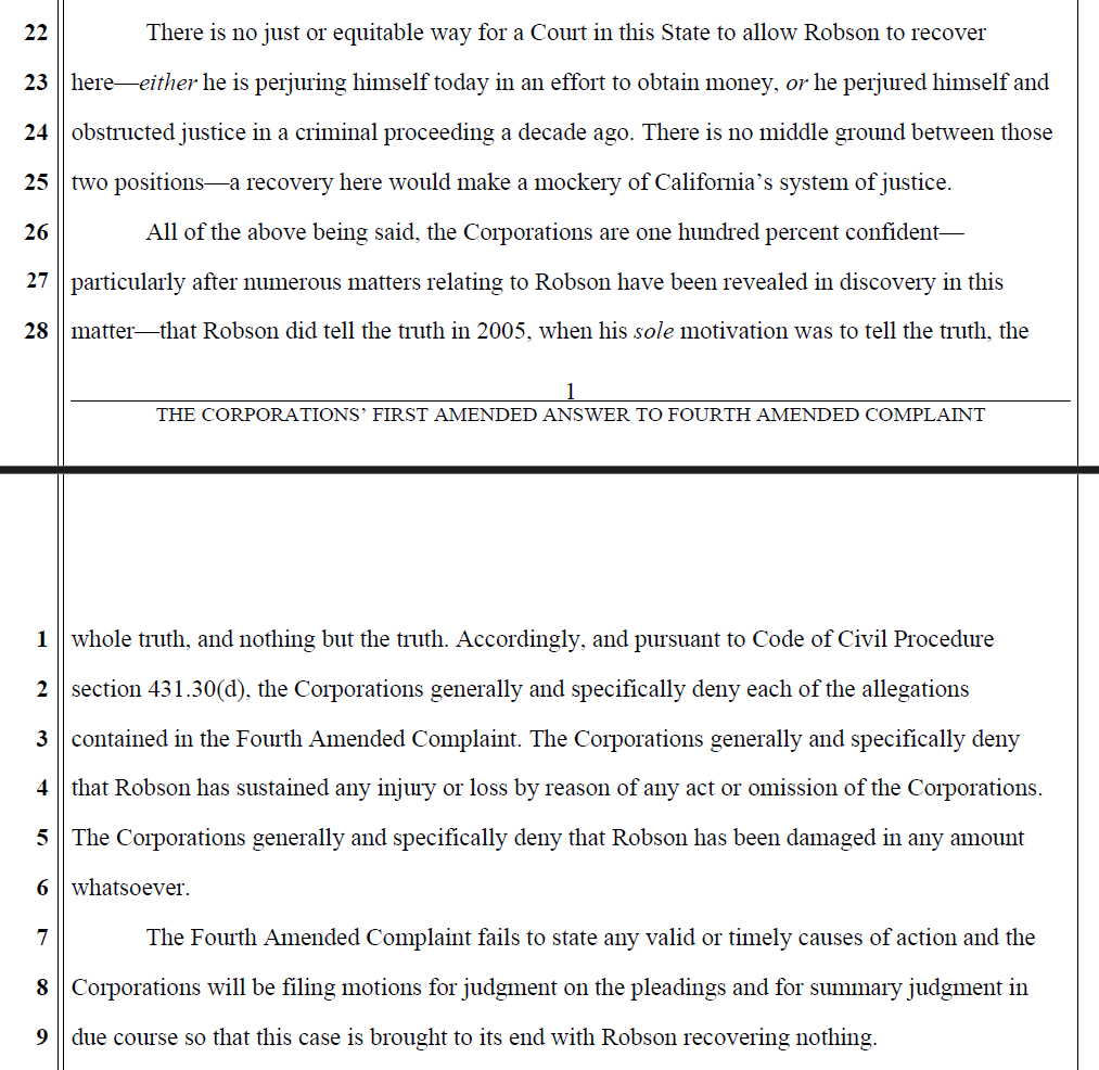 MJJRepository's tweet photo. "Either Wade is perjuring himself today in an effort to obtain money, or he perjured himself &amp; obstructed justice in a criminal proceeding a decade ago. There is no middle ground between those two positions—a recovery here would make a mockery of California's system of justice." https://t.co/y5kxAty8vw