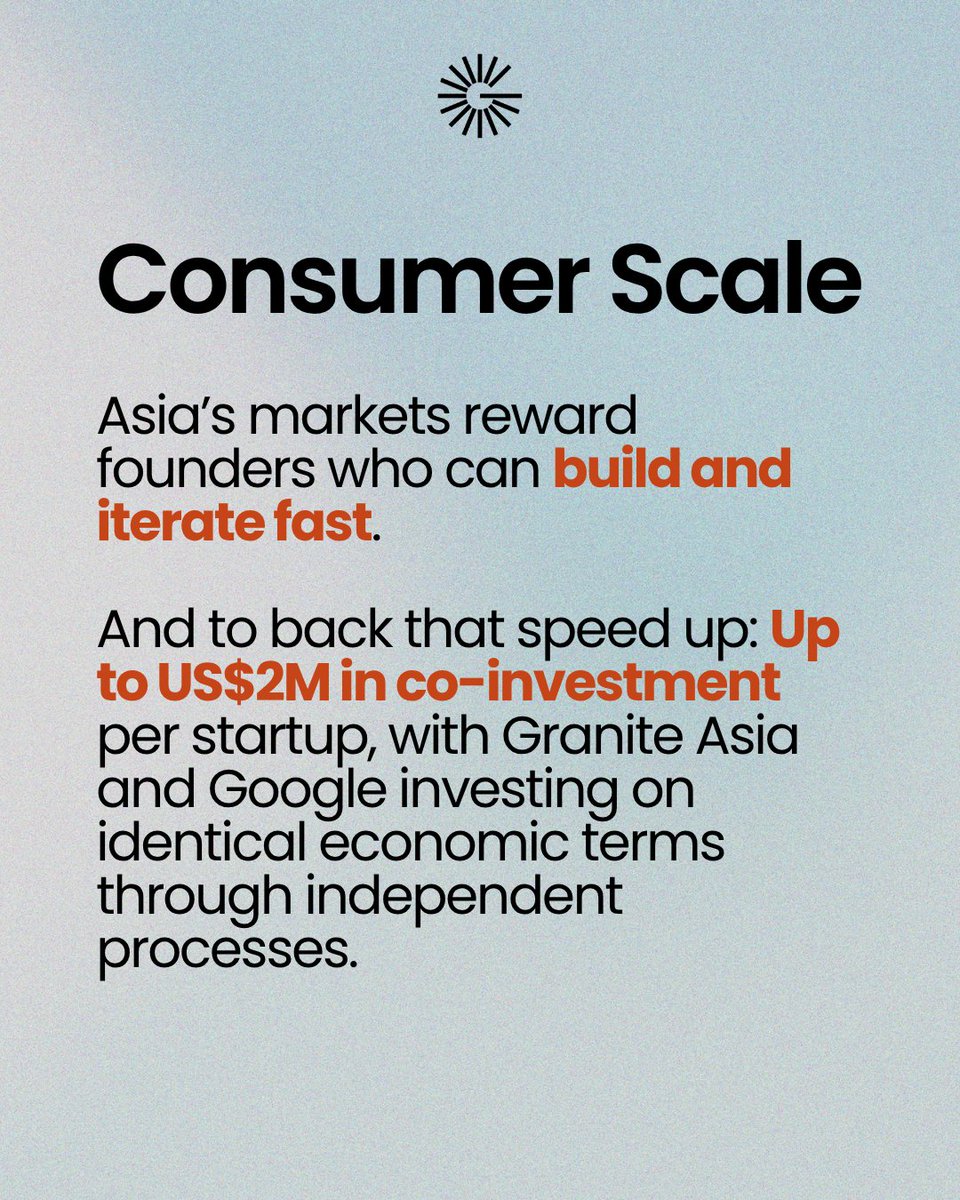 graniteasia's tweet photo. AI’s next major companies are being built in Asia. We’re partnering with Google AI Futures Fund to back founders with capital and access to Google’s research, models, and engineering teams.

Learn more: https://t.co/s4AcD6fIGX

#AI https://t.co/qTSMZTkMdw