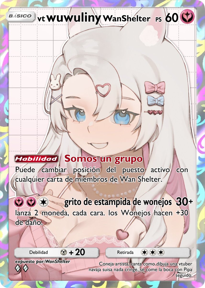 KalevNatthurVT's tweet photo. Feliz aniversario @WanShelter
Ya se que Maru ya tiene carta, pero la subiré otra vez para que esté junto a su equipo
@EdmejorVt
@Paw_Maru
@PipaHiyoko
@wuwuliny
cartas vtubermon tcg WANSHELTER A LA CIMA https://t.co/t7CYZbaO5Q