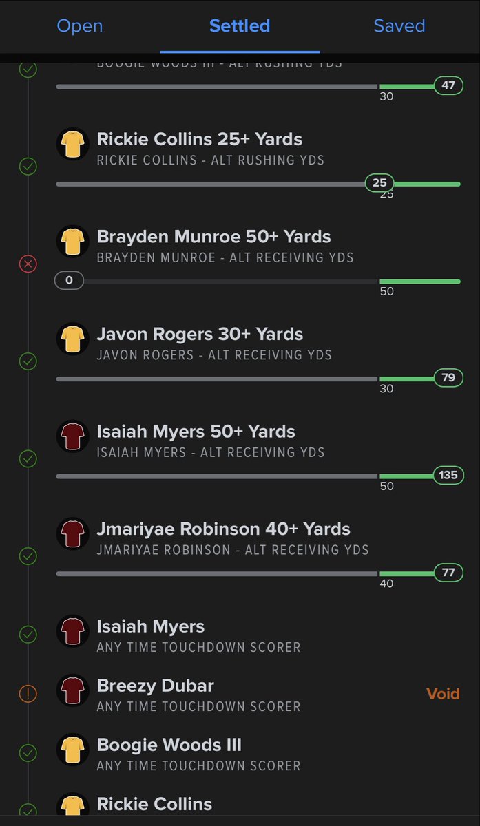 Kingjwilzo's tweet photo. @FanDuel_Support @FanDuelSports
Brayden Munroe didnโt play tonight. Can we get a VOID #NCAAF @kennesawstfb @MoStateFootball https://t.co/BImvc80Ydx