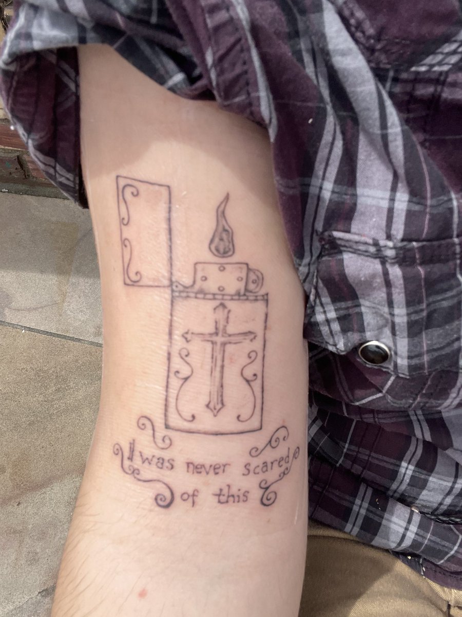 rayanwhelann's tweet photo. tattoo reveal 👀 i drew the initial design/text, my artist added some extra swirls and detailing arghh i love it https://t.co/uo2qwYcLDz