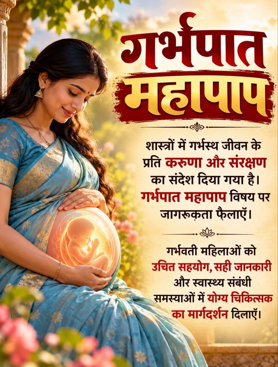 om_haripriya's tweet photo. @Asharamjiashram जी हां, गर्भावस्था में सही जानकारी महिला को आत्मविश्वास देती है। प्रसव के विकल्पों पर समय रहते डॉक्टर से चर्चा करें और आपातकालीन योजना बनाएँ। गर्भपात महापाप के विषय पर जागरूकता बढ़ाएँ और Pregnancy Awareness को #SuprasavAbhiyan के माध्यम से फैलाएँ।🚩 https://t.co/yristqYjOp