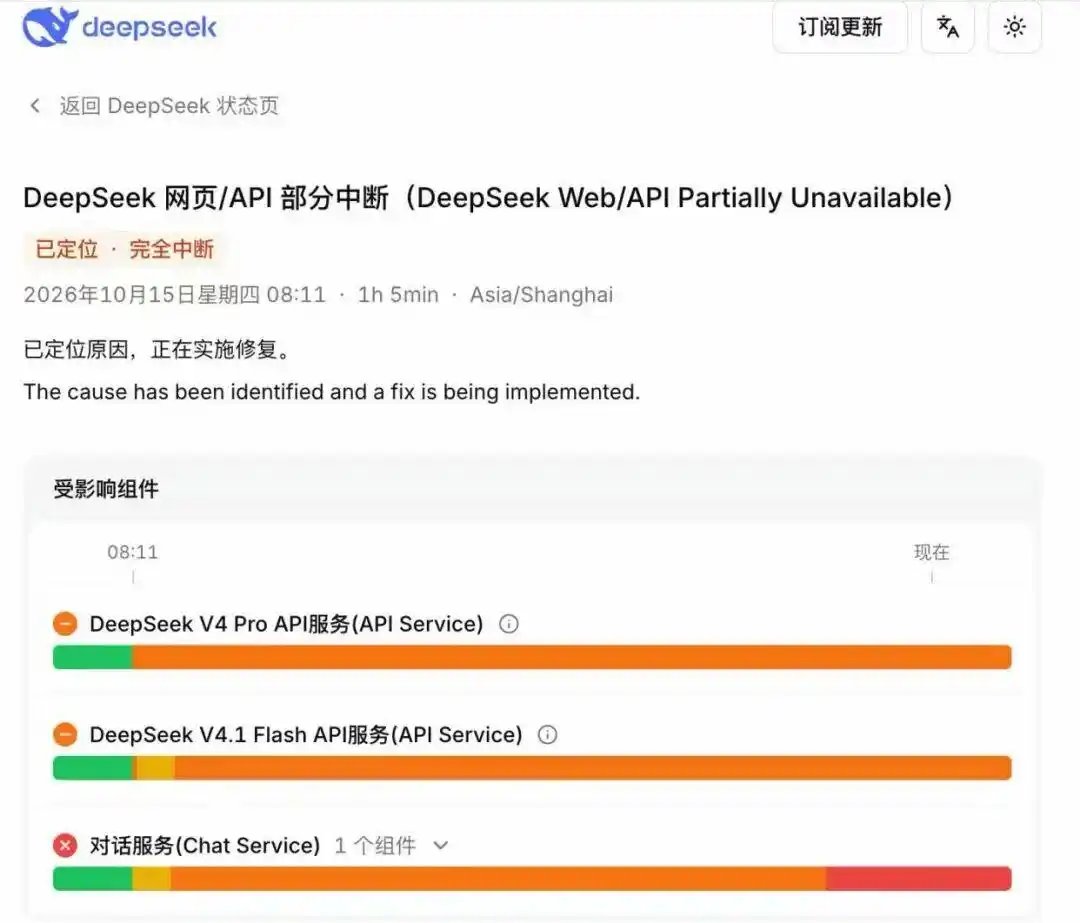 AiSamSong's tweet photo. 🚨 DeepSeek 崩了，#DeepSeek崩了# 迅速冲上热搜！

以前，大家担心 AI 抢走自己的饭碗。

现在，AI 一掉线，大家突然不知道怎么上班了。😂

但这件事背后，其实藏着一个更值得思考的信号：

当一个 AI 产品宕机都能引发全网关注，说明 AI 已经不再只是科技圈的玩具，而是正在成为真正的生产力基础设施。

未来大模型的竞争，拼的不只是智商，还有稳定性和可靠性。

毕竟，再聪明的 AI，关键时刻掉链子也没用。

你今天被 DeepSeek 影响了吗？👀

#DeepSeek #AI