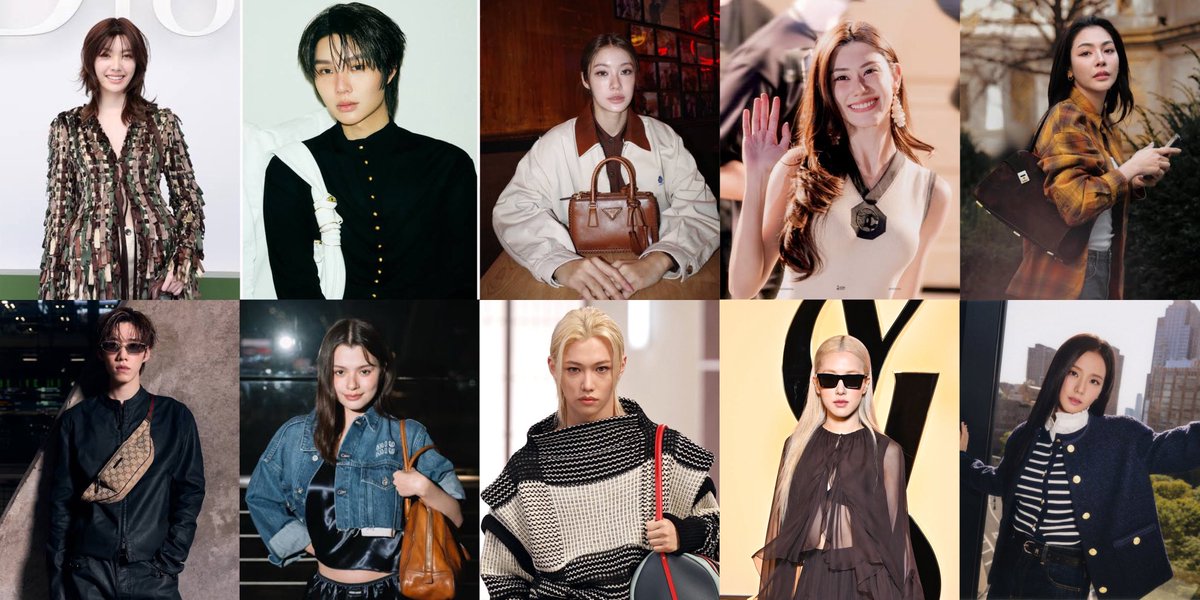 PopPlanet_'s tweet photo. The Most Influential Brands and Icons of SS27, Ranked by Earned Media Value.

Orm Kornnaphat — Dior
Napatsakorn Pingmuang — Schiaparelli
Namtan Tipnaree — Prada
Lena Lalina — Chanel
Faye Peraya — Ferragamo
PP Krit — Gucci
Becky Armstrong — Miu Miu
Felix (Stray Kids) — Louis Vuitton
Rosé (BLACKPINK) — Saint Laurent
Jisoo (BLACKPINK) — Tommy Hilfiger
