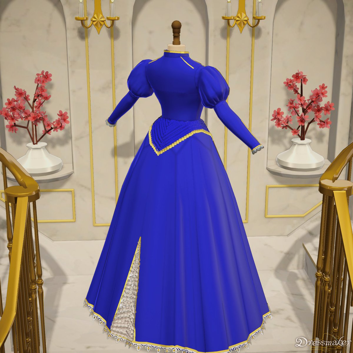 KhaosVT's tweet photo. Saber's dress from Fate. Took about 4.5 hours because I'm so fucking extra lmfaooooo.

I am more than open to any suggestions you guys might have for future dresses to make in Dressmaker on stream!!!

Let me know below 👇 https://t.co/o7wMCkHEum
