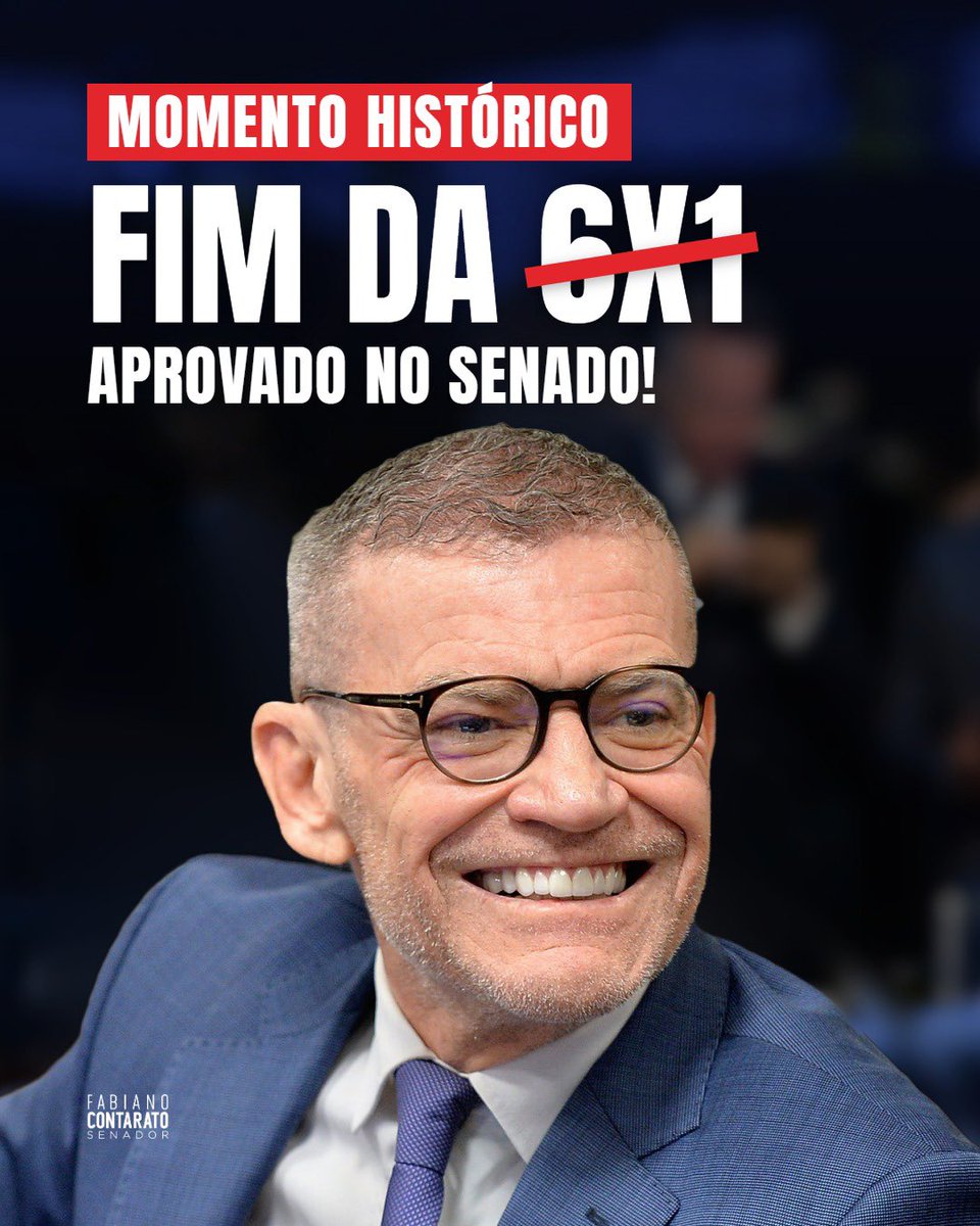 ContaratoSenado's tweet photo. O trabalhador venceu! ✊❤️

O fim da escala 6x1 representa mais do que uma mudança na jornada de trabalho. É um avanço na luta por dignidade, qualidade de vida e respeito a quem trabalha diariamente para sustentar sua família. Estou muito feliz por fazer parte dessa conquista e ter contribuído para o avanço de uma pauta tão importante para milhões de brasileiros.

 Essa vitória é de todos nós!