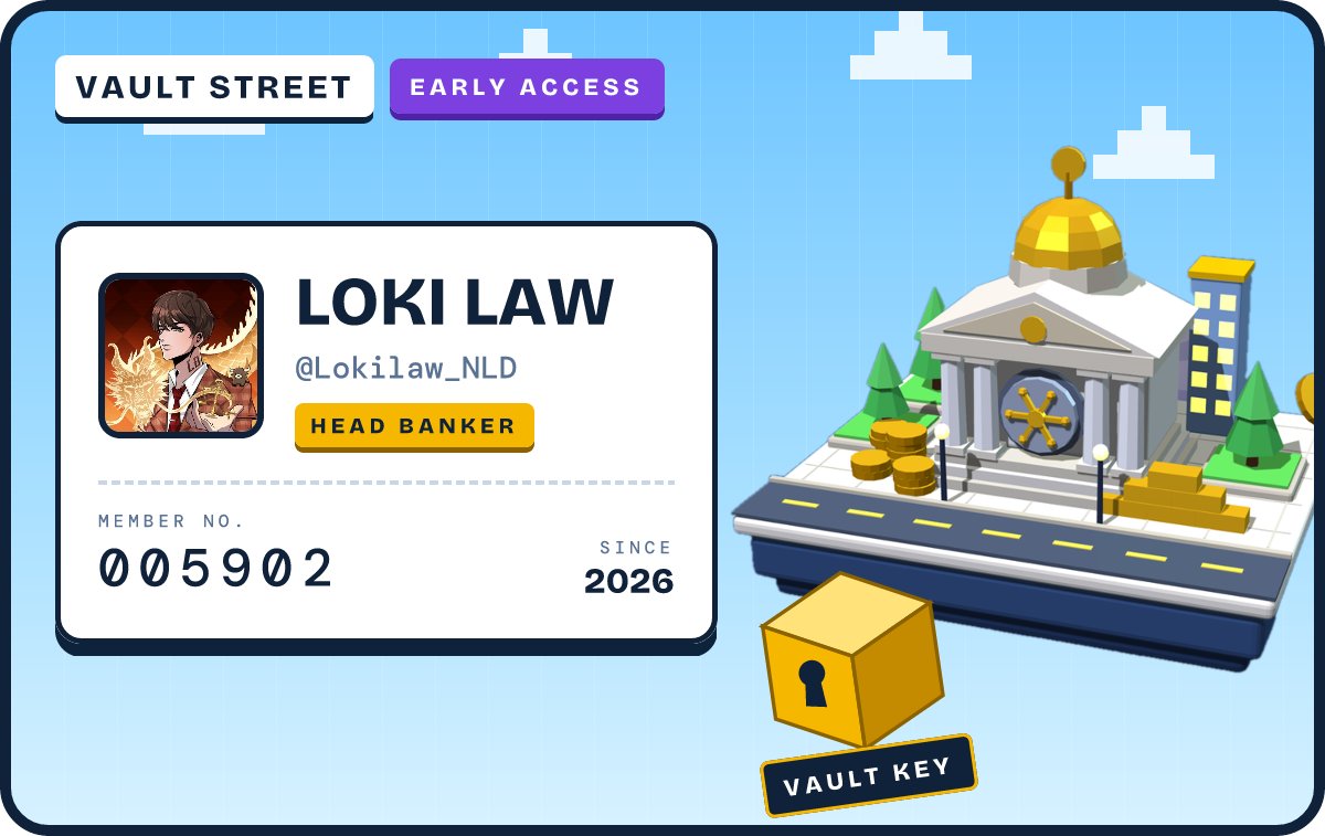 Lokilaw_NLD's tweet photo. A Early Game maybe you can look into. Join to get WL! LFG!

Got my Vault Street early access card 🏦 
https://t.co/vziR9mGCgI

https://t.co/q3QWGez2fP https://t.co/1wsCBd3lKV