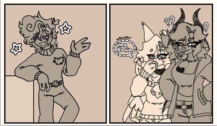 LoserLilith06's tweet photo. The first sighting.. 👀💜

Wonder how they'll interact?
#whoc #whau #rebootau #ocart #doodles https://t.co/3Sh31UP9m4