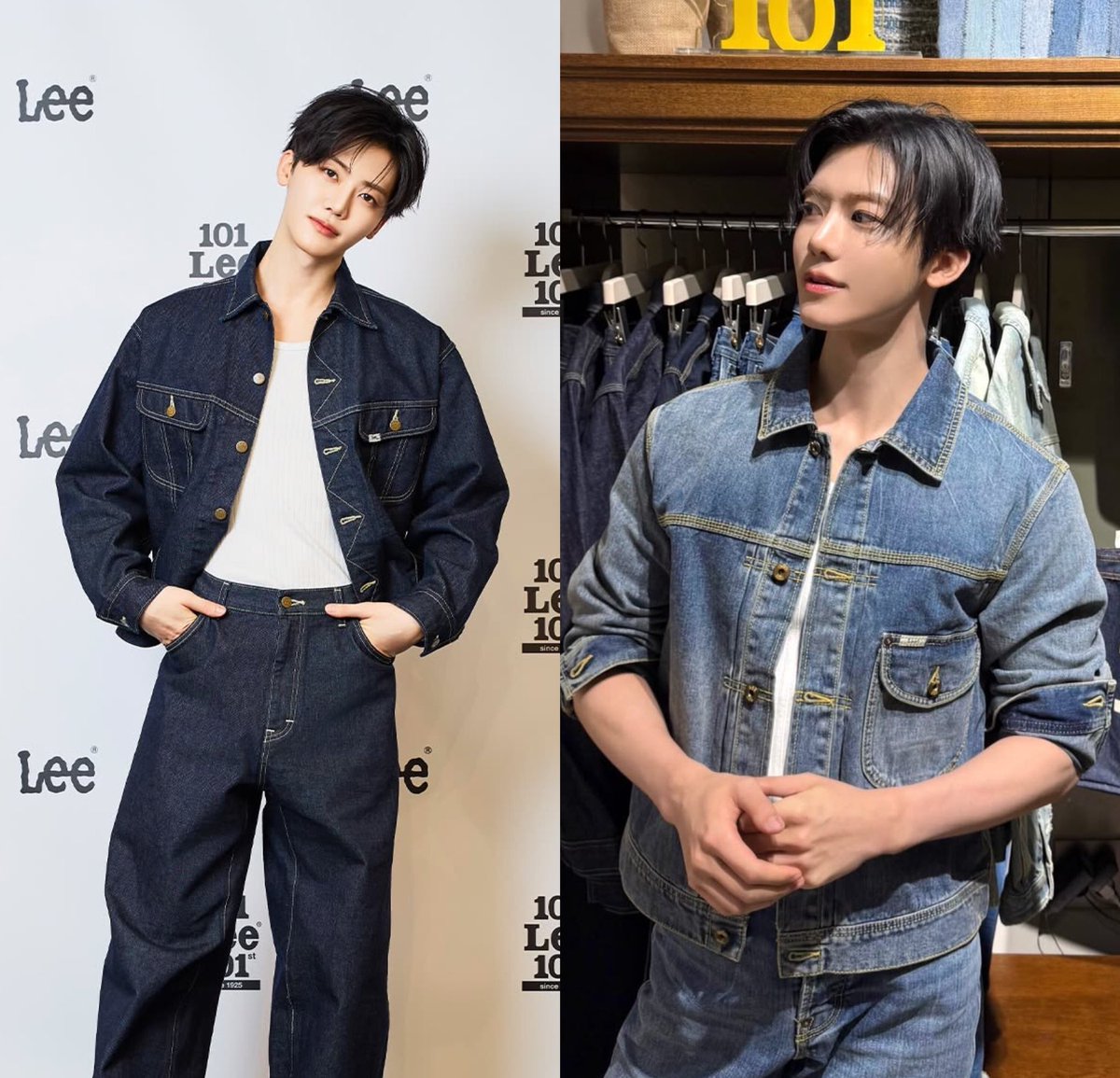 itznajaem's tweet photo. already on 4th brand campaigns and jaemin pulls out every look flawlessly. seeing him being treated with so much care and respect it really means a lot. my heart is full 🥹 thank you lee jeans for taking care of him and loving jaemin 🥹 https://t.co/YFr25LdrHK