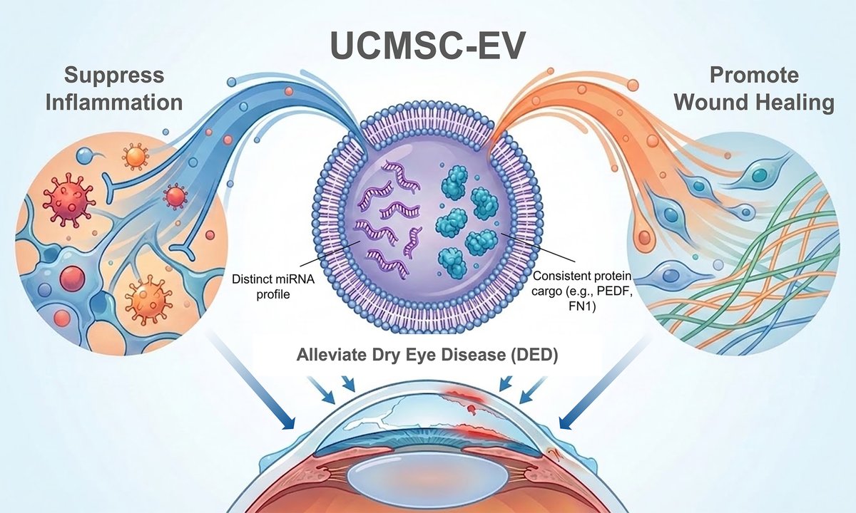 VesiclesAcids's tweet photo. 📌 In Case You Missed It: How do umbilical cord #MSC-derived #extracellularvesicles help combat #DryEye Disease?
Check out this insightful work on molecular profiling, lot consistency, and #anti-inflammatory potency of #UCMSC-EVs! 🧬👇
🔗 https://t.co/kh2pQOu7pu https://t.co/m0cEZHuO7F