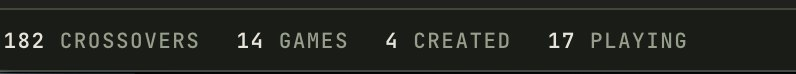 TryCrossplay's tweet photo. 14 games. 182 possible crossovers.

4 crossovers already created and 17 people playing right now.

There’s plenty left to create. What two games are you combining?

https://t.co/R8cMXbMlgu https://t.co/KbC66E6YY7