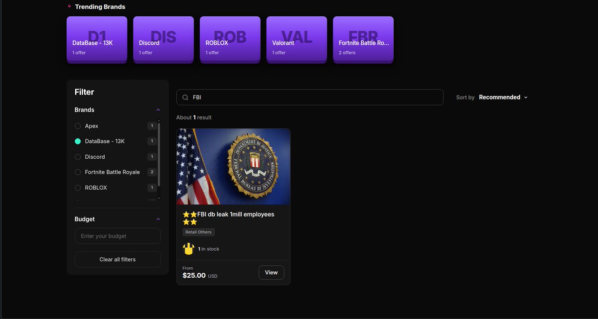 TheAnonMarket's tweet photo. How would the FBI react if so many users bought these databases? Could it be a problem for them?🤔
#darkweb #tor #cybercrime #dataleak #MarketTrends https://t.co/cEddi30PDE