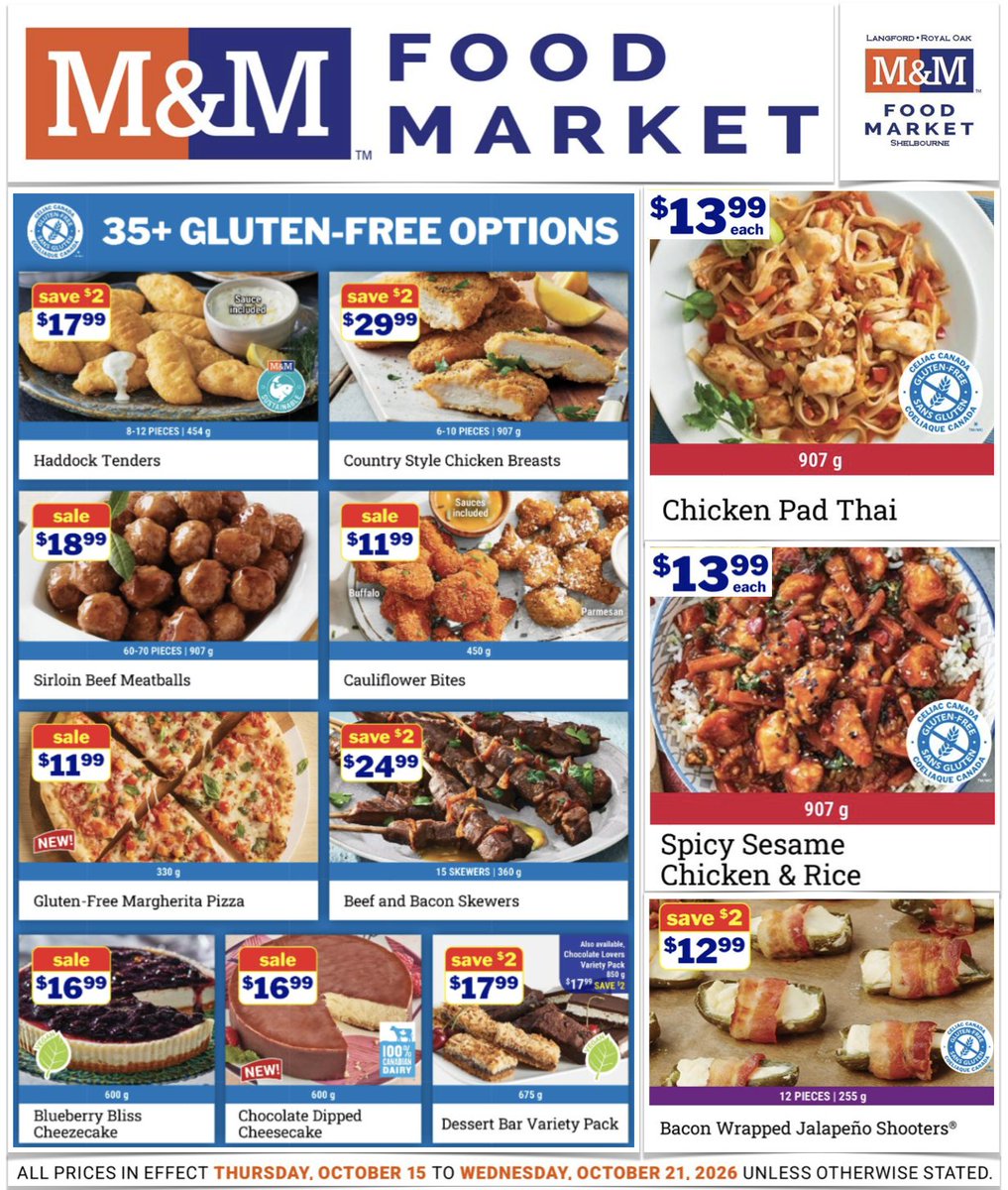 TheCeliacScene's tweet photo. @mmfoodmarket ! Appies, Sides, Entrees &amp; Desserts! https://t.co/p9gLBf1iZQ 
Ⓜ️Ⓜ️ Grateful to M&amp;M in Langford, Royal Oak and Shelbourne for their support of this resource!
#yyj #Langford #RoyalOak #Shelbourne #glutenfree #celiac https://t.co/XNQCB0T0kN