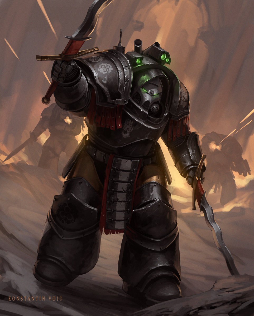 bitteriarann's tweet photo. Iron Hands fact of the day!

The Gorgons were a unique terminator unit within the 10th legion, comprised of a unique pattern of Indomitus Pattern Terminator armour developed by Ferrus Manus, the marines chosen for this were sealed into this nuclear powered plate like a tomb. https://t.co/C2grVHZwMy