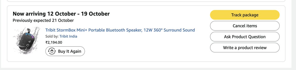 viswajithp's tweet photo. @AmazonIN Absolutely unacceptable! As a Prime member, my order is still unshipped, while the same seller promises delivery tomorrow for the exact same item to the same address for new orders. Why are existing customers being treated worse than new buyers? 1/2 https://t.co/X4KDx7iUc1