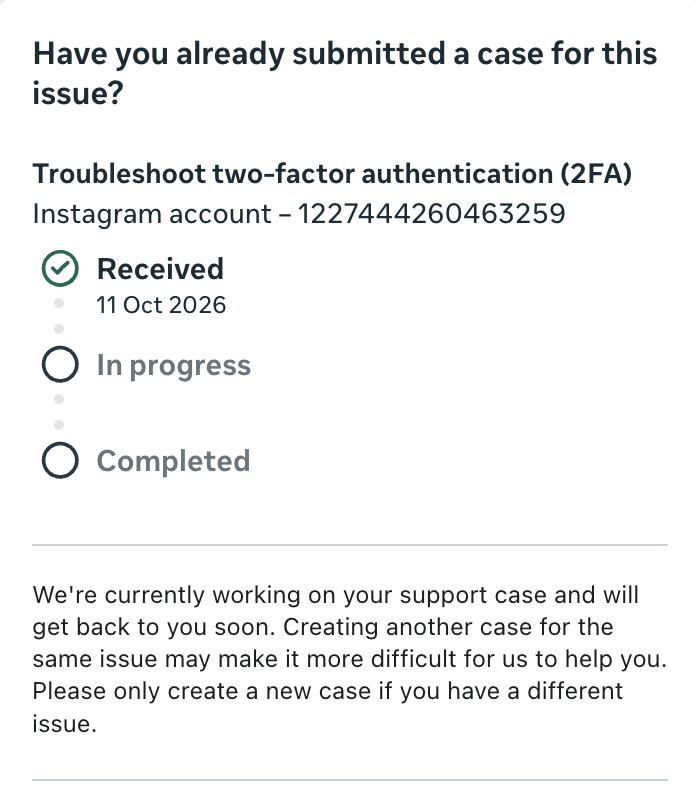 MithilaReddyM's tweet photo. What’s the point of @Meta Verified if support fails when it matters? Locked out of my @Instagram business account for a week. Multiple tickets, zero resolution, zero response. My business suffers while Meta stays silent. I DEMAND urgent escalation and a concrete resolution. https://t.co/ifPekIf5qf