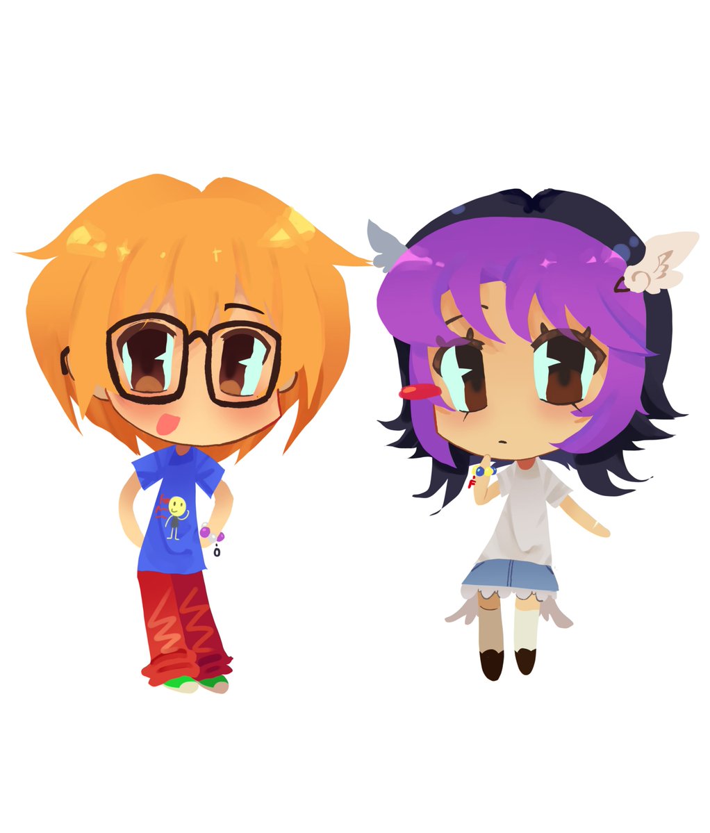 iluvyougurt0's tweet photo. Drawing my yumeship and oc as a chibi with a tutorial i got from tiktok 

tut and artstyle credit: @/qu_1090190 on tiktok
#yumeship #factattackadventures #oc https://t.co/NQmNKUXNIg