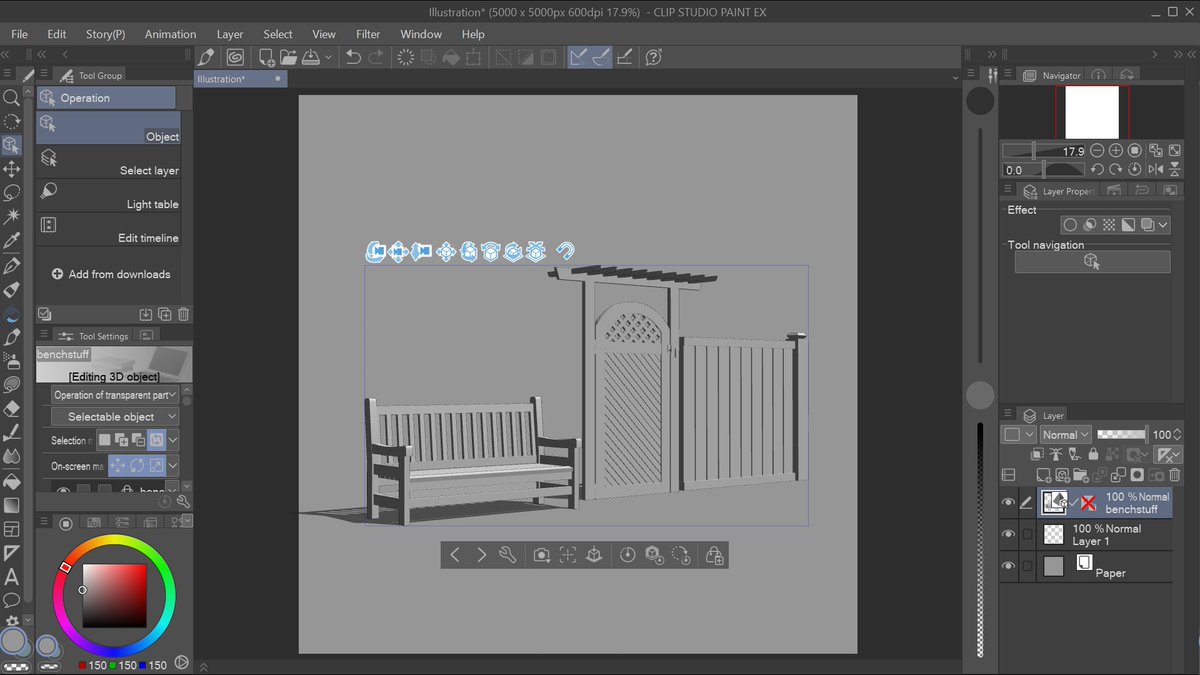 axl99's tweet photo. That's surprisingly easy in CSP

File>Import>3d Data> position model on canvas

Then Extract Line > Convert Layer to Lines and tones > select your options and go https://t.co/fi9mDMZI5x