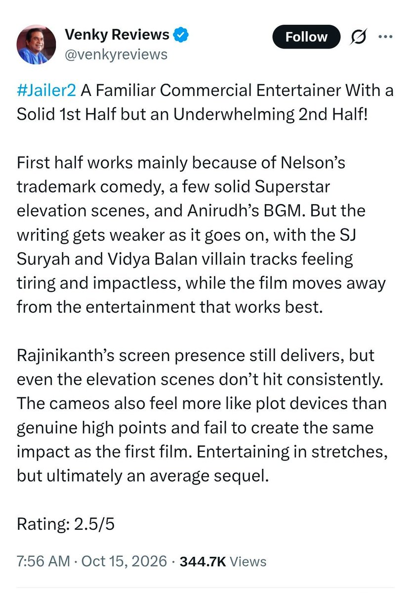 vickyrazad's tweet photo. காலம் பதில் சொல்லிடுச்சி 🤡💥

#Jailer2Disaster #Failure2 #SunPicturesDistraction #RedGiantPropoganda #CinemaOverPolitics https://t.co/4xnykclZjq