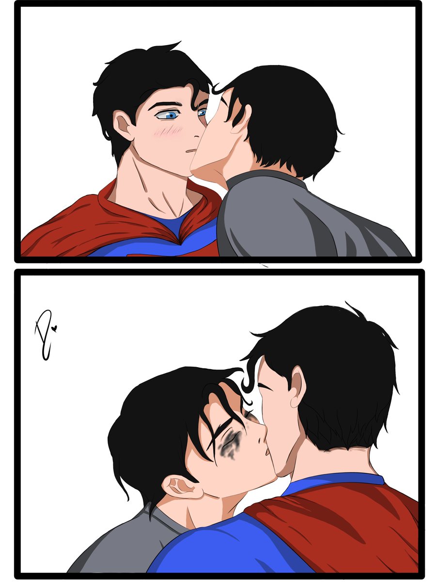 Kodachitsu's tweet photo. Still trying to find how to render correctly, and Clark trying to figured out what just happened.
I usted a base design for this 
#superbat #superman #batman https://t.co/DC2uzylZmi