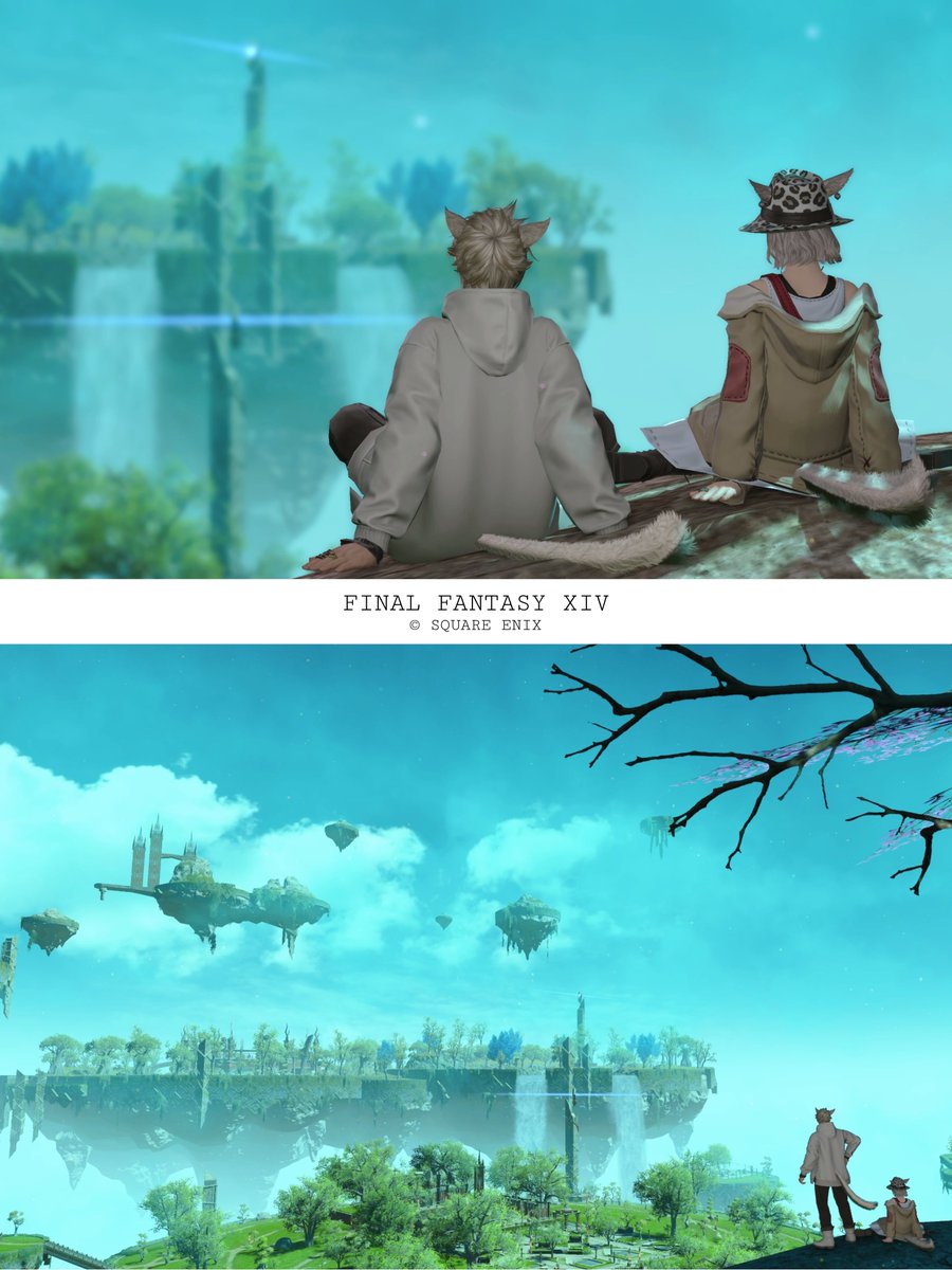 aono_29_ffxiv's tweet photo. アクアさんとフィールド散歩をしてきました。
エルピスの月の話はとても興味深かったです🎶オチがなんとも…。
次は晴れた日に、オールドシャーレアンで会いましょう𓈒𓂂𓂃◌𓈒𓐍
#FF14キャラ入り風景の会  #FF14 https://t.co/OUuFBhKxiw